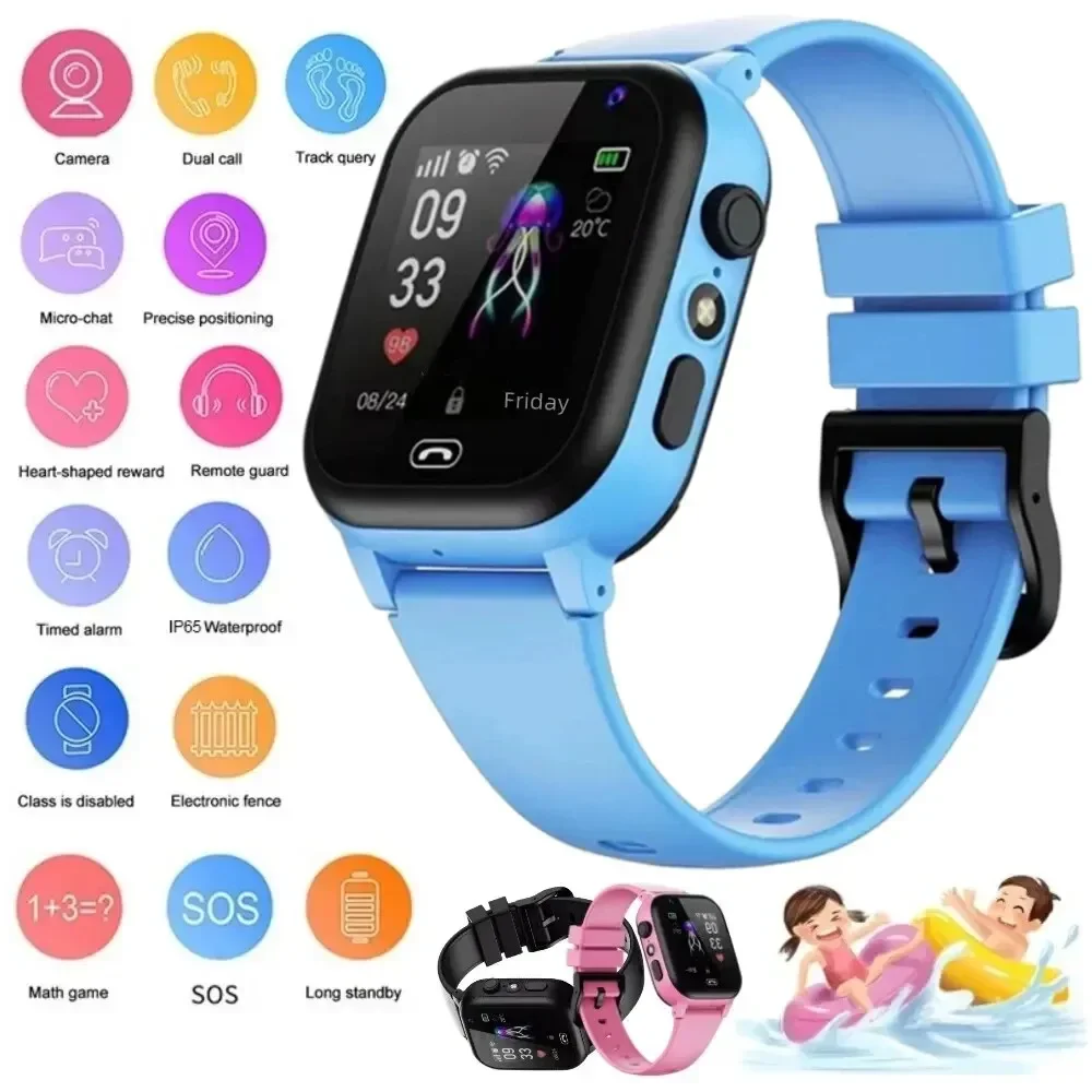 Smart Watch Kids LBS Location SOS Phone Call SIM Card Camera Alarm Student Children Electronic Watch Gift For Boy Girls Q15C S30