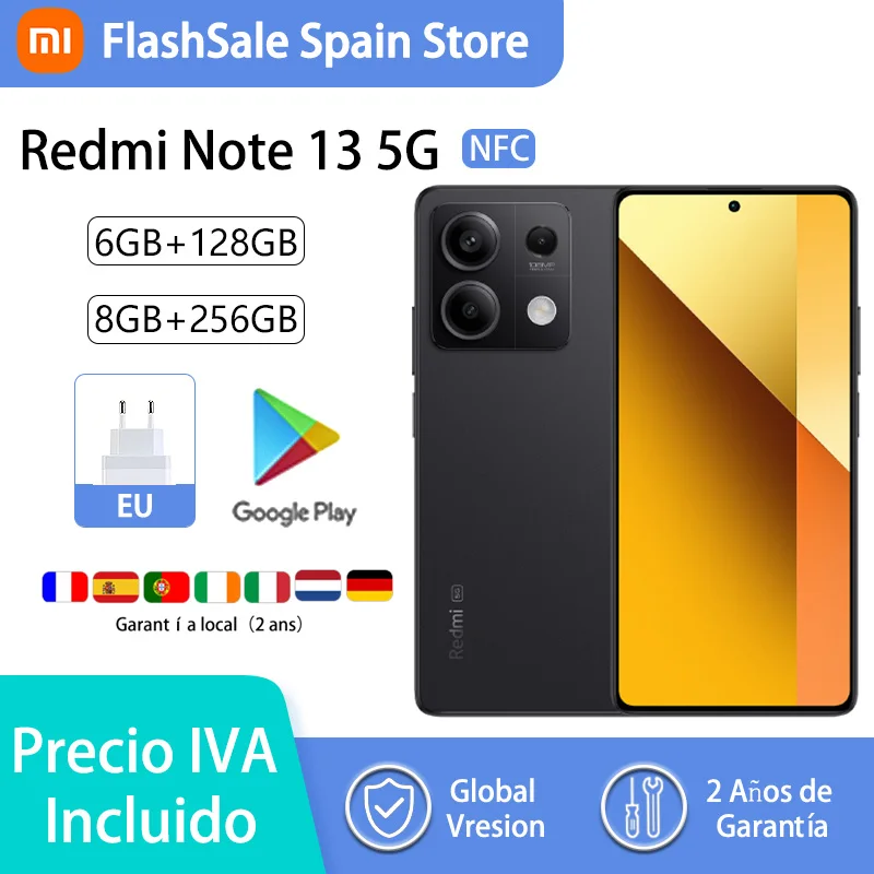 Xiaomi Redmi Note 13 5G Smartphone NFC MediaTek Dimensity 6080 120HZ 108MP Camera 33W Charging 5000mAh Local Warranty Global Version