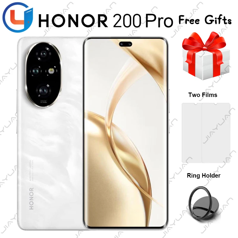 2024 New Original Honor 200 Pro 5G Mobile Phone 6.78 Inches 120Hz OLED Screen Snapdragon 8s Gen 3 Battery 5200mAh NFC Smartphone