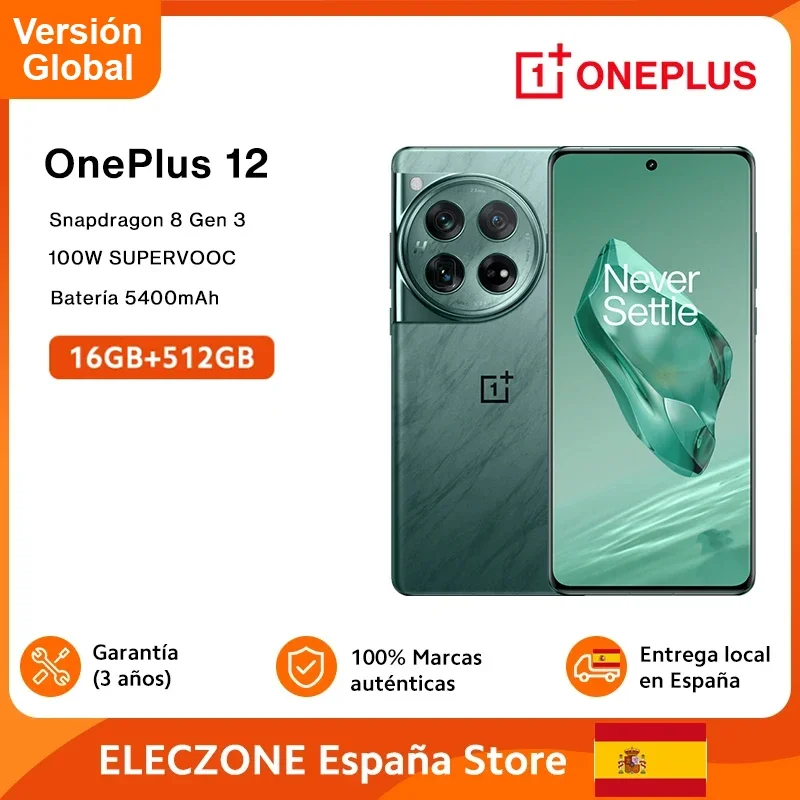 Global Version OnePlus 12 Snapdragon 8 Gen 3 100W SUPERVOOC 50MP Main Camera 5400mAh Battery 6.82″ Display BT5.4 5G Smartphone