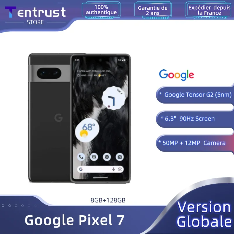 Google Pixel 7 5G Smartphone 8GB 128GB / 256GB Google Tensor G2 Octa Core  6.3″ 90Hz Screen  50MP  IP68 dust/water Resistant NFC