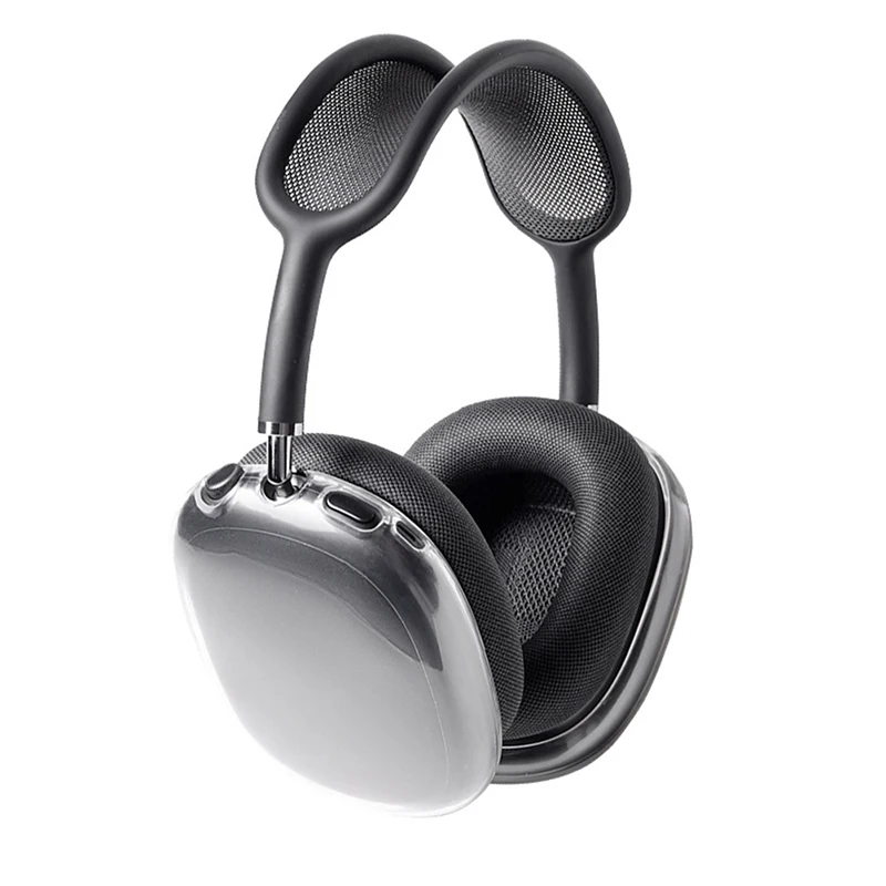 1Pair Soft High Transparent Earphone Case Protective Cover Headset Cover Anti-Scratch For Air Pods Max Case Protect Shell