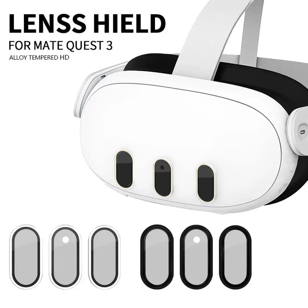3Pcs Tempered Glass For Meta Quest 3 Camera Lens Protector High Definition Lens Protective Film Anti-Scratch Bubble-Free