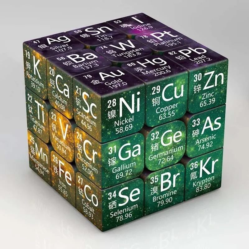 3x3x3 Magic Cube Puzzle Math Chemistry Element Magic Cube Children’s Gifts Educational Toys