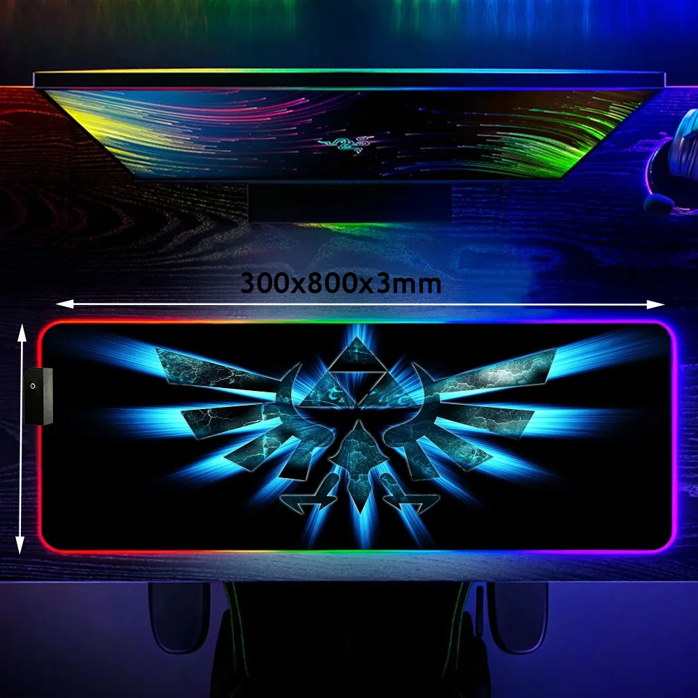 Tapis De Souris XXL Legend Of Zelda Breath Of The Wild - 80 X 40 Cm - Surface Lisse Antidérapante - Pour Gaming Et Bureau