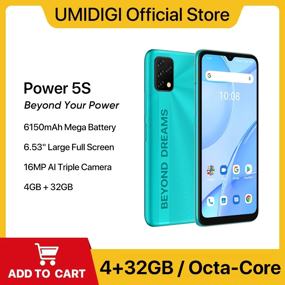 In Stock UMIDIGI Power 5S Global Version Smartphone 4GB 32GB 6.53