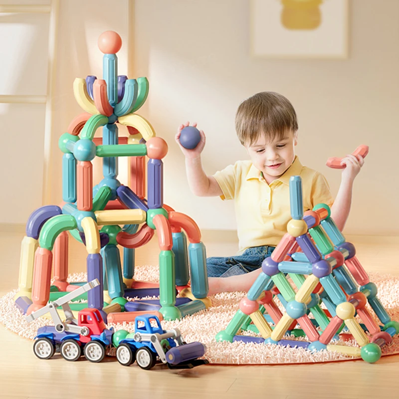 Magnetic Magnet Stick Rod Building Blocks Constructor Blocks Set Toys for Kids Montessori Educational Toys For For Children Gift – Gearbest