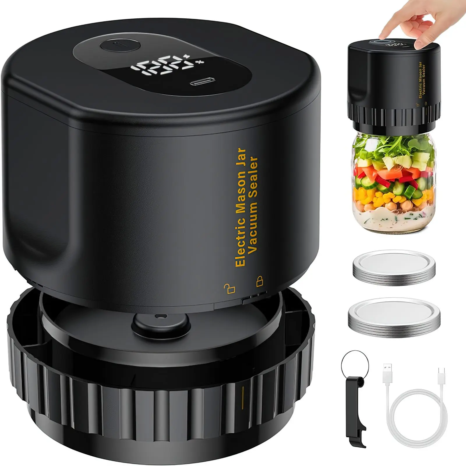 Mason jar Vacuum Automatic Sealing Machine Electric Mason Can Vacuum Sealing Kit Household Can Vacuum Sealing Agent Machine