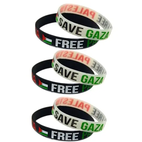 Popular Simple Should Support Silicone Bracelet Fashion Men Women Flag Pattern Rubber Waterproof Bracelet Boys Girls Jewelry
