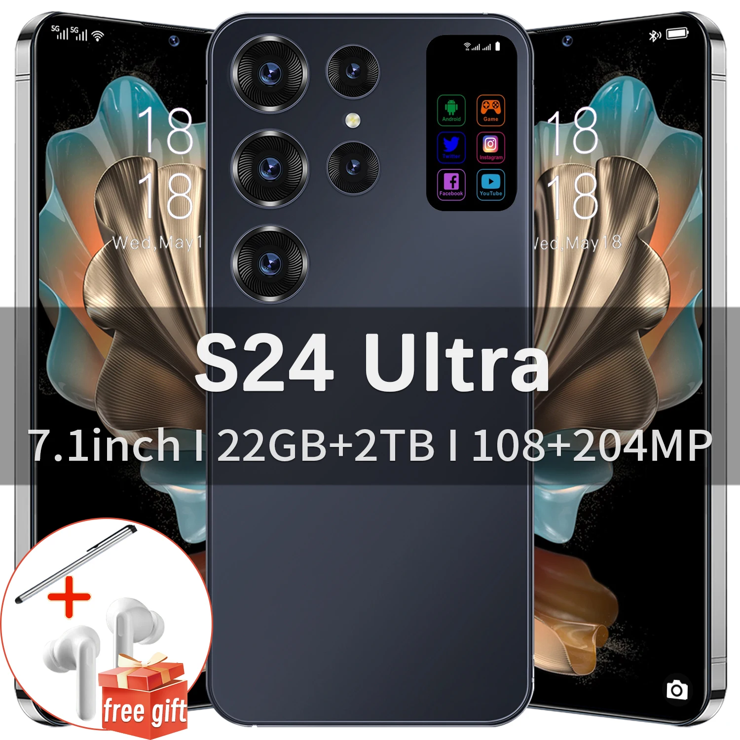 S24 Ultra smart phone 7.1 inch Ultra-large capacity 22GB + 2TB 4G dual SIM card 5G mobile phone global edition – Gearbest