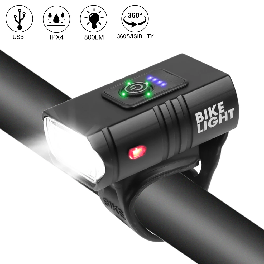 Bike Bicycle Light USB LED Rechargeable Set MTB Road Bike Front Back ...
