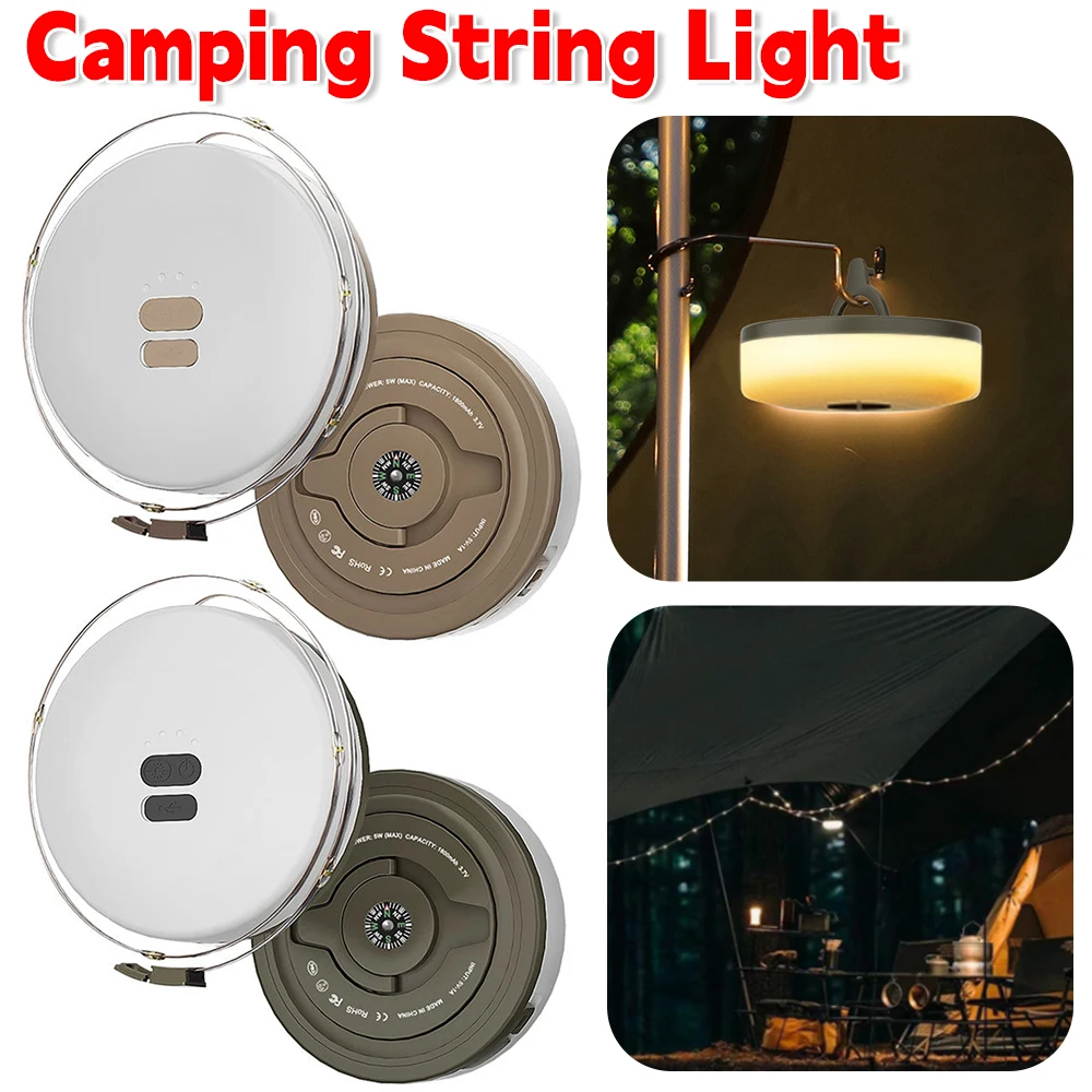 Camping String Light 100LM/200LM LED Atmosphere Strip IPX4 Waterproof Outdoor Emergency Flashlight for Outdoor Garden Decoration