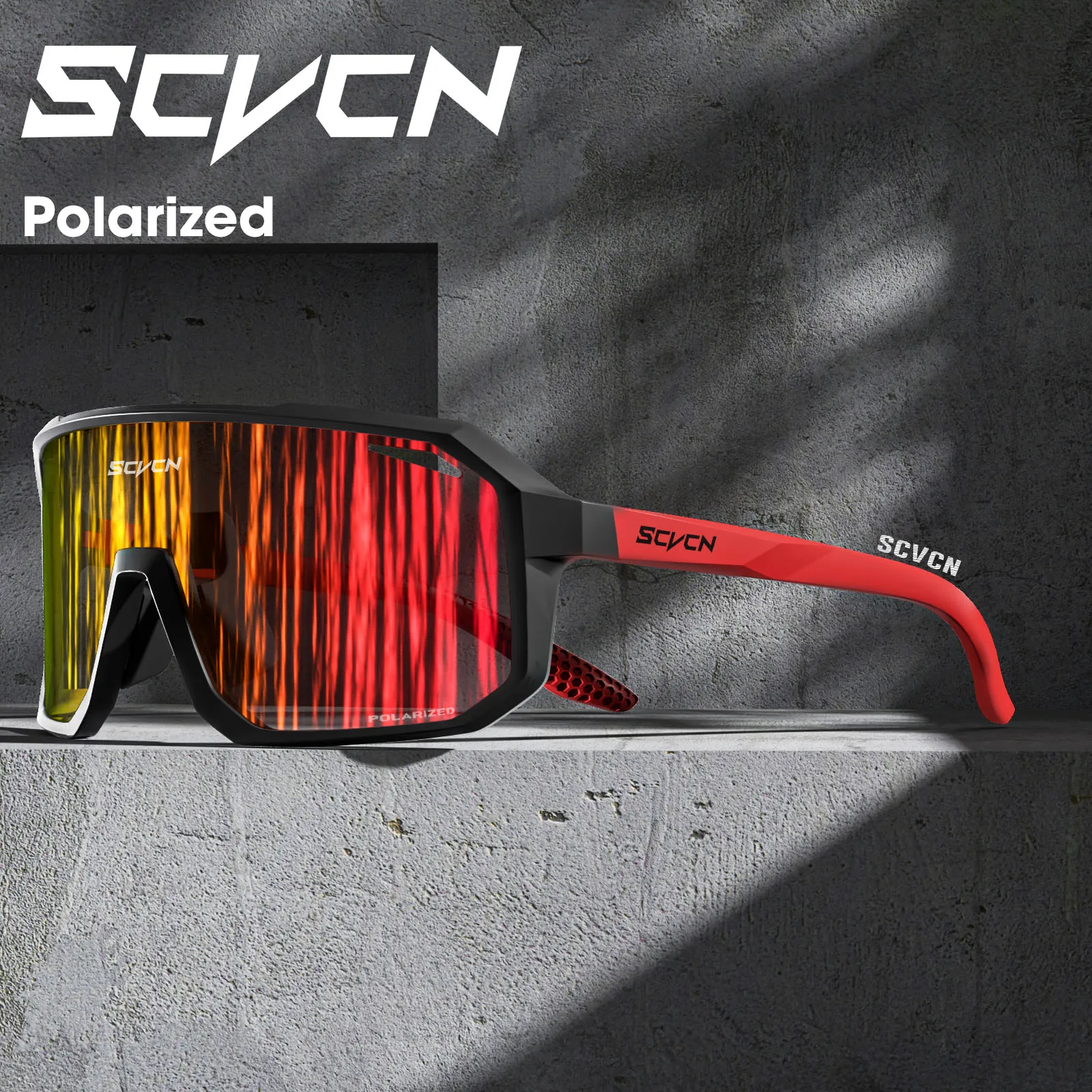 SCVCN UV400 Sport Radfahren Gläser Straße Sonnenbrille Fahrrad