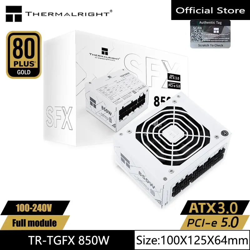 Thermalright TR-TGFX850W  White alimentatore per custodia per computer, modulo completo per medaglia d’oro SFX, supporto ATX3.0