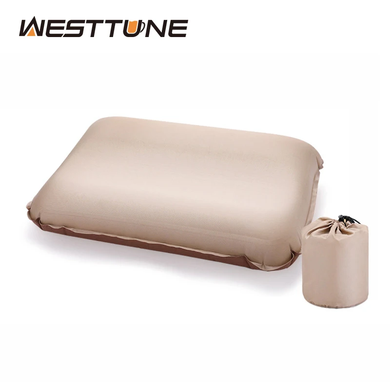 Westtune Camping Pillow Portable Self Inflating Sleeping Pillow 3D Ultralight Sponge Compact Pillow Outdoor Travel Neck Pillow