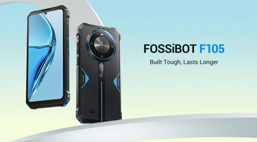 2025 Fossibot F105, CPU MTK8768 120Hz 6.75 inches, Android 14 OS, cost-effective 4G three proof smartphone, 4GB RAM, 64GB ROM