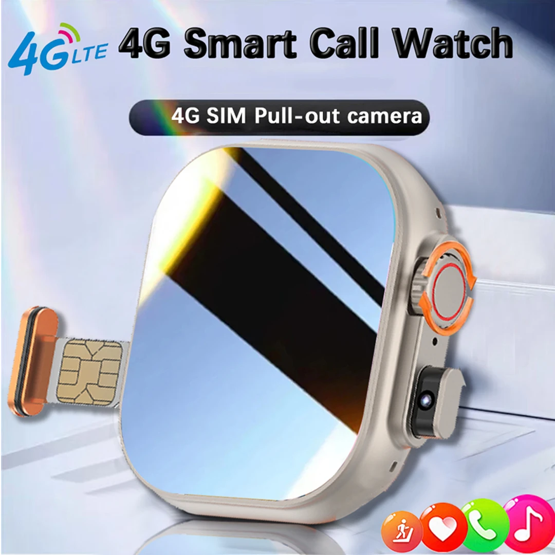 2025 New SIM Smart Watch 2.45inch 4G Network GPS Wifi Camera 64G ROM Storage Google Play Small Mobile Phone Smartwatch Women