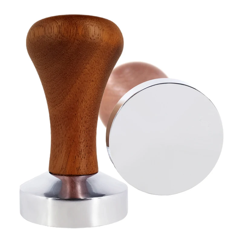 51mm 53mm 58mm Coffee Tamper Wooden Handle Barista Espresso maker Grinder Handmade High Quality Hot Sale