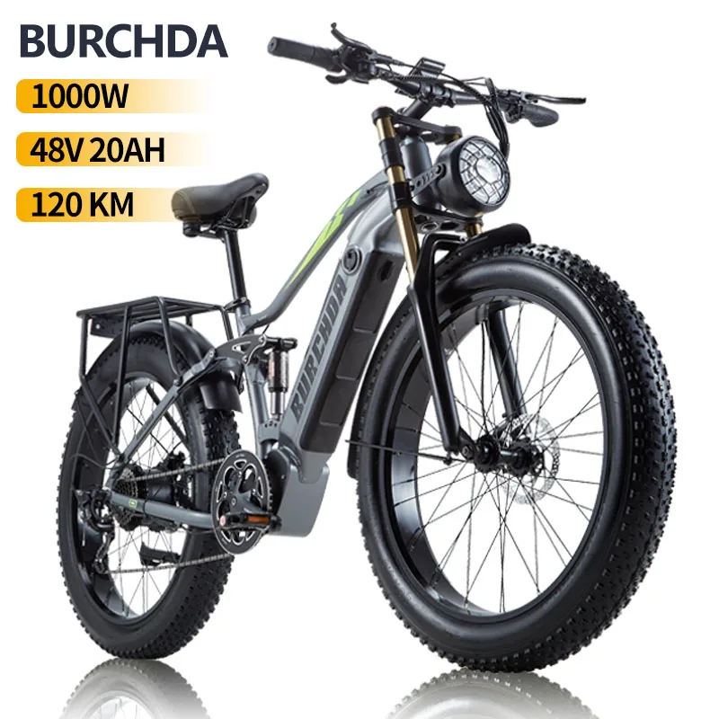 BUCHDA 2024 New RX80 Electric Bicycle 48V 20AH Battery Peak 1500W Motro Hydraulic Brake Adult electric motorcycles Mountainbikes