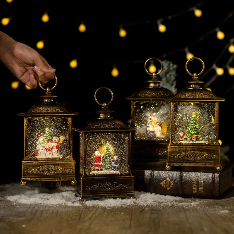 Christmas Ornaments Wind Lantern Music Box Children’s Birthday Christmas Gift Home Accessories Living Room Decoration