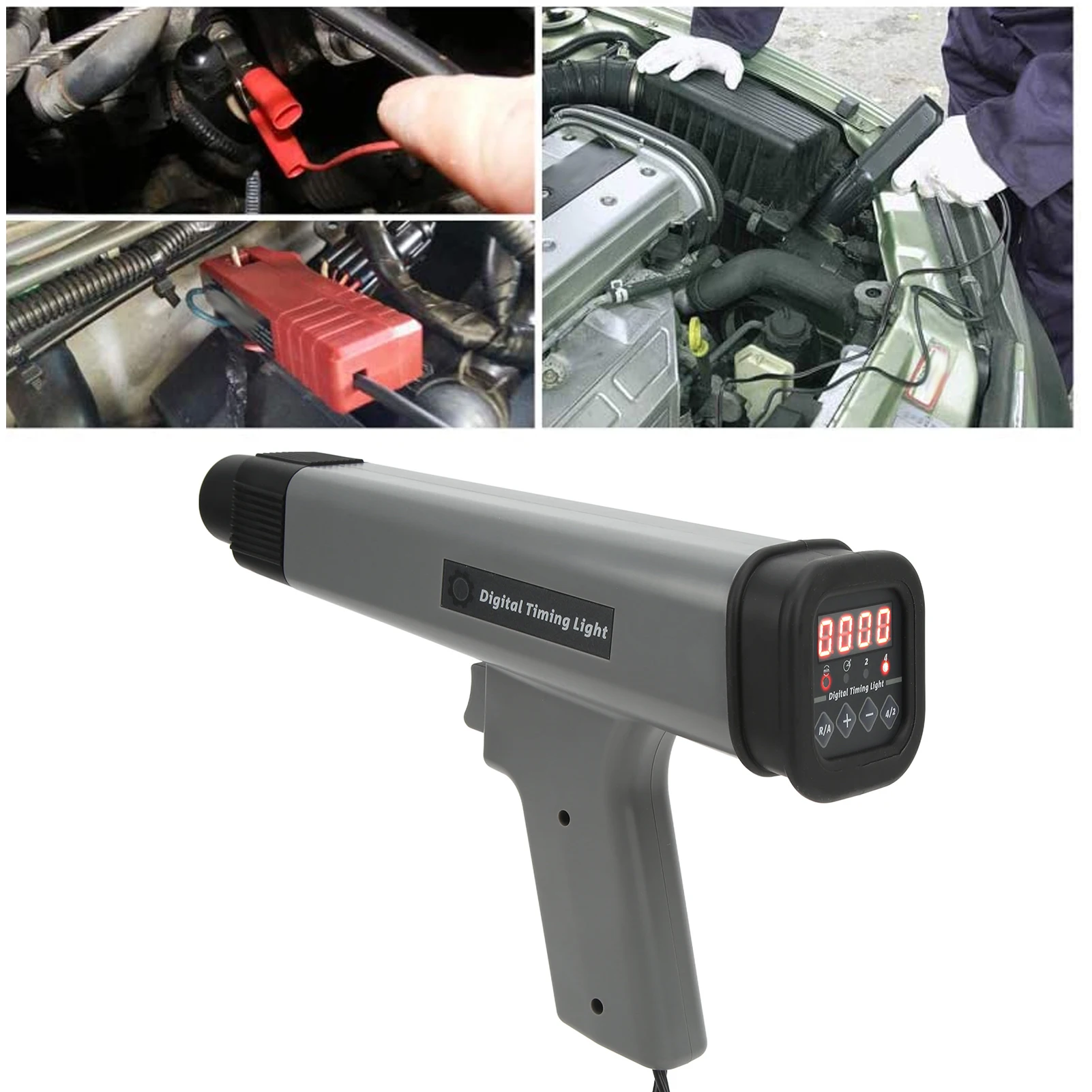 12V Digital Timing Light | Inductive Strobe Timing Light | Car & Motorcycle Engine Tuning Tool