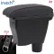A1 Black red leather