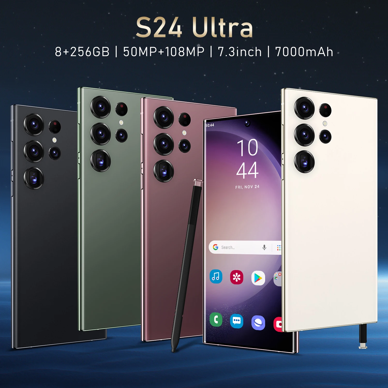 New 3/2024 New  S24 Ultra 7.3-inch 5G Smartphone Android 13 2TB ROM 22GB RAM  Battery 72 108MP Camera Play Phone Factory origin