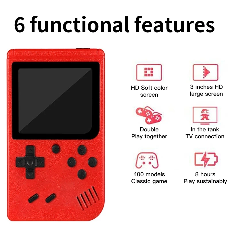 Retro Handheld Game Console Built-in 400 FC Games with Portable Case 3. ...