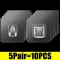 10PCS(5Pairs)