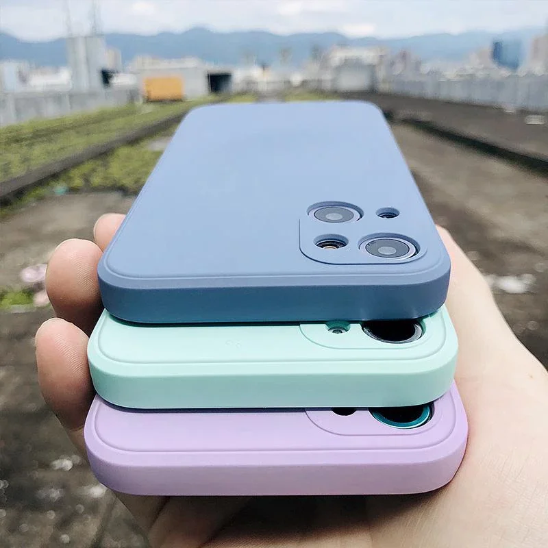 Square Liquid Silicone Phone Case For Samsung Galaxy Note 20 Ultra 10 Plus Note 10 Lite Note 9 8 Soft Thin Candy Colors Cover