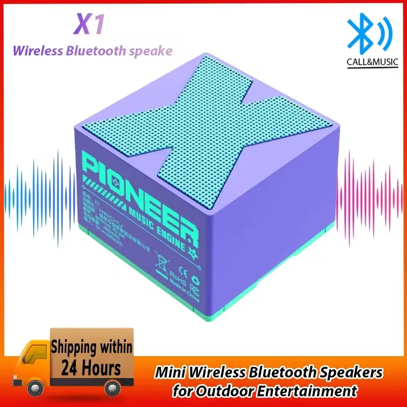 X1 Wireless Bluetooth 5.0 Speakers Mini Audio Portable Speaker USB Rechargeable HIFI Sound Box Player Speaker For Laptop PC