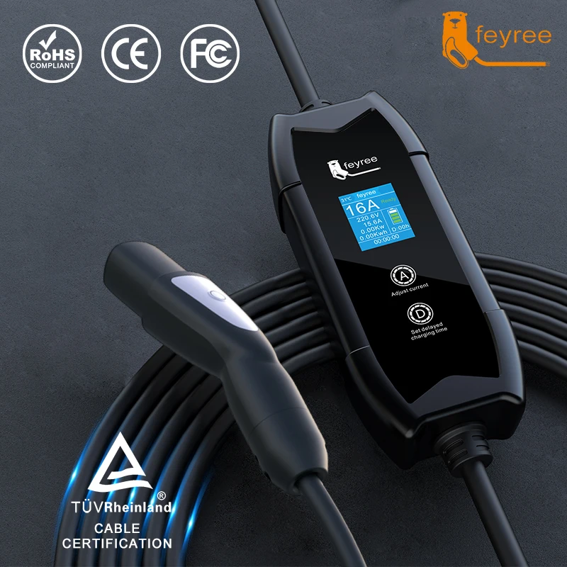 feyree EV Charger Portable 3.5kW Tesla NACS Charger Plug 1.8