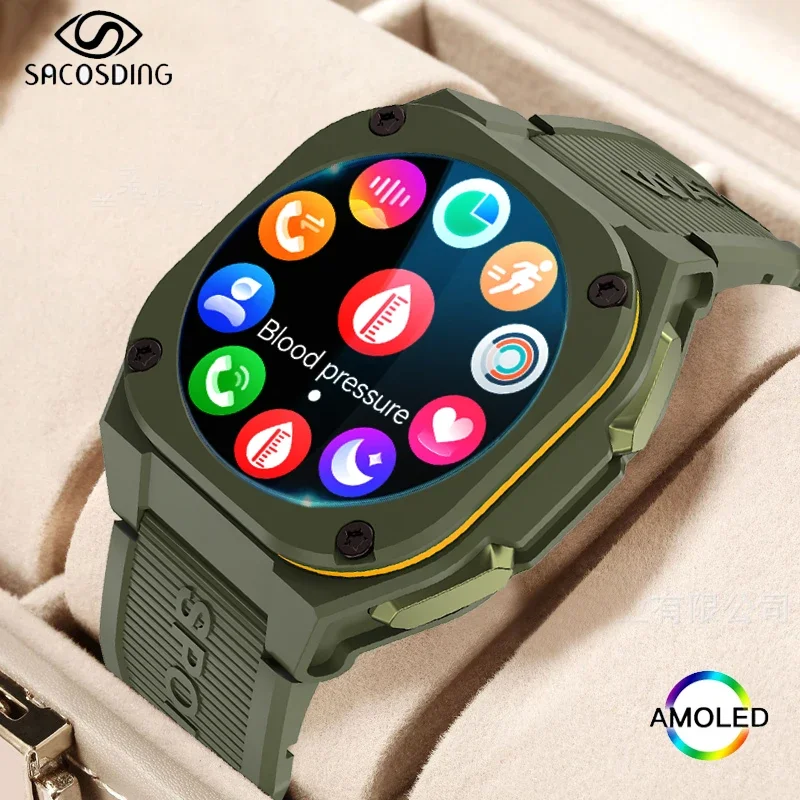 2024 New Smart Watch Women AMOLED Screen 416*416 Always On Display Clock Men smartwatch Compass Sports Smart Watches For Huawei