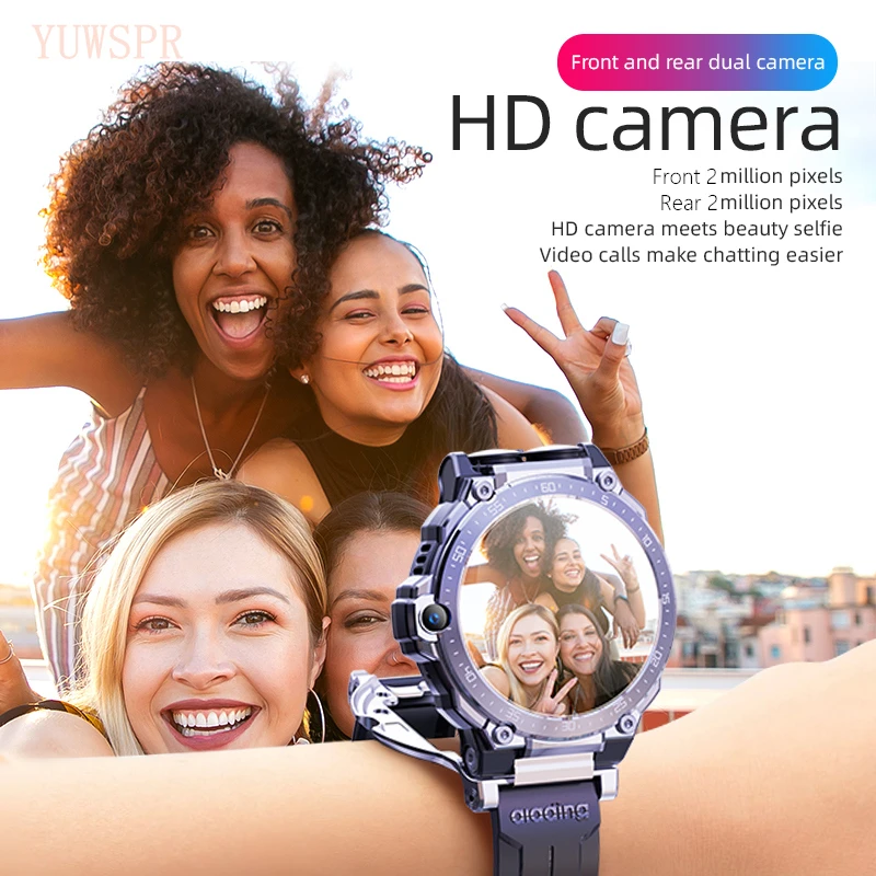 4GB+64GB Smart Phone Watch In-built Headset GPS WiFi Positioning HR&BP ECG Healthy Monitor Music Video Player Smartwatch Y7 - Image 7