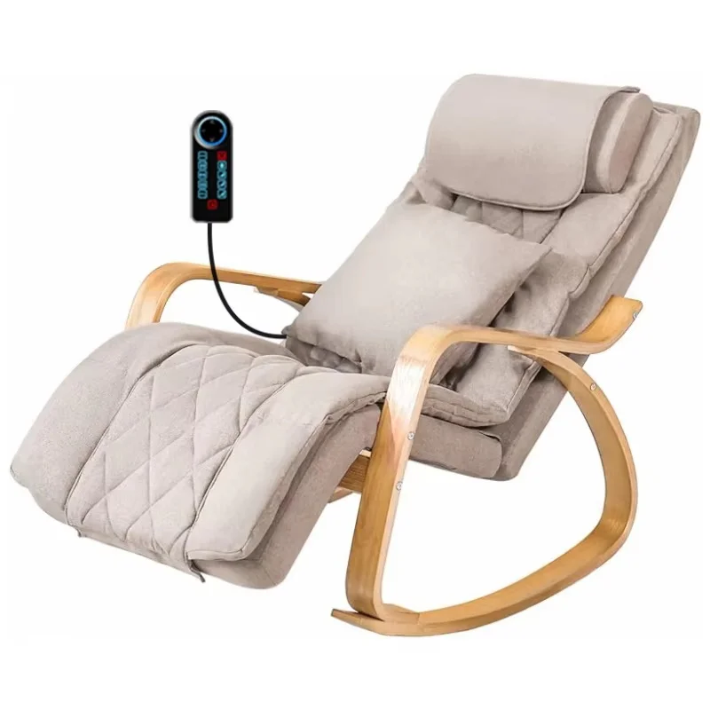 Electric Swing Massage Chair Mobile Roller, Cervical Lumbar Kneading, Leg Adjustment with Vibration and Heating, Healthy Gift
