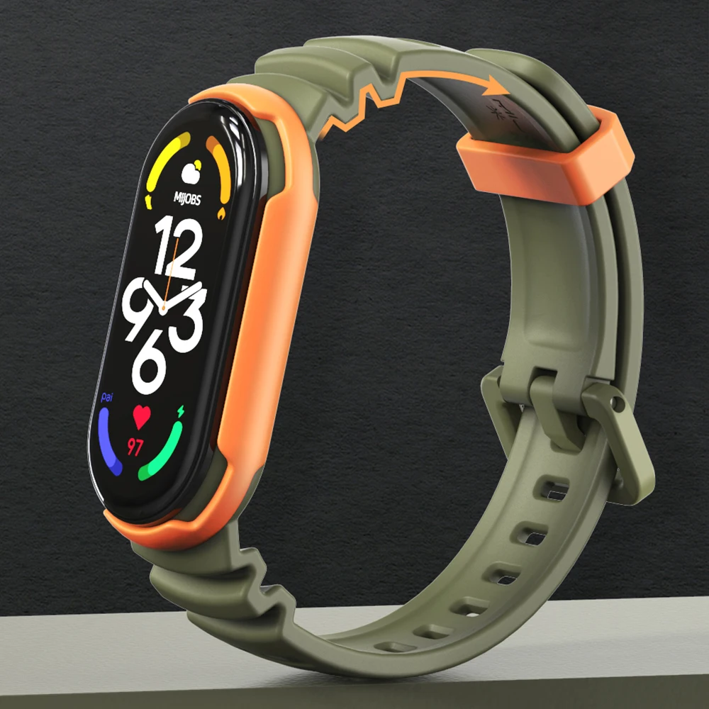 For Mi Band 7 6 5 Strap For Xiaomi Mi Band 7 Wrist Strap Correa Watch Replacement Soft TPU Silicone Miband 7 6 5Bracelet