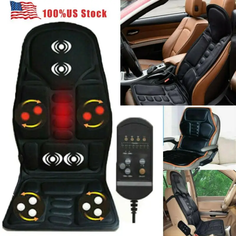 Full-Body Electric Vibrating Massage chair Home Office Car Seat Vibrator Portable Infrared Heating Chair Pad Back Pain Relief