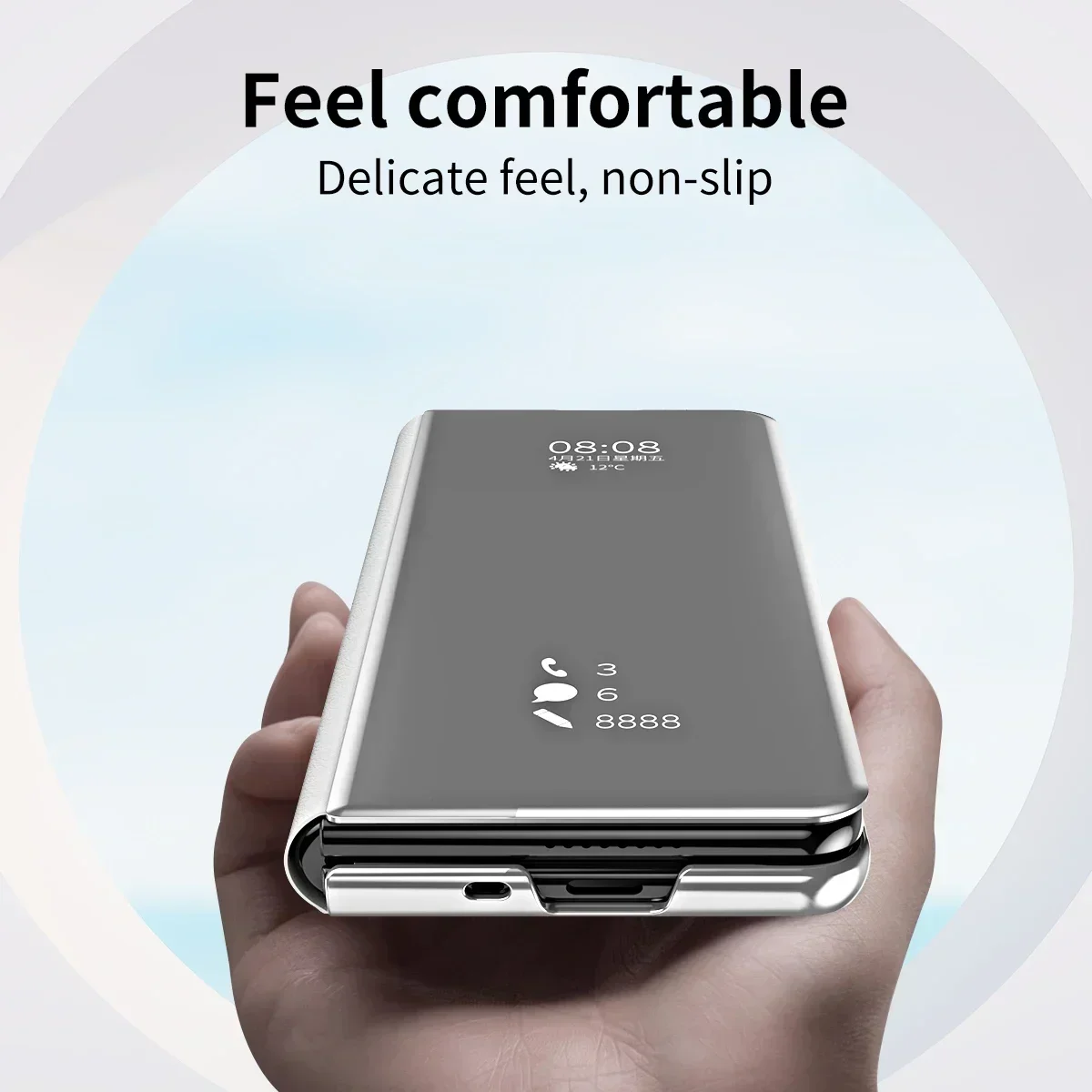 For Samsung Galaxy Z Fold 6 5 4 3 Case Luxury Mirror Full Protective Folding Leather Shockproof Protection Cover Accessories