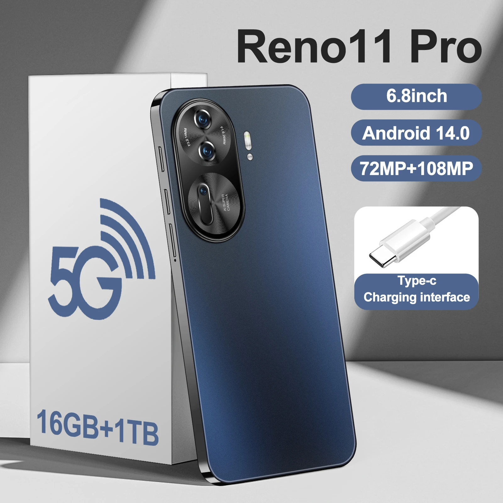 2025 New Smartphone Reno11 Pro Android 5G 6.8