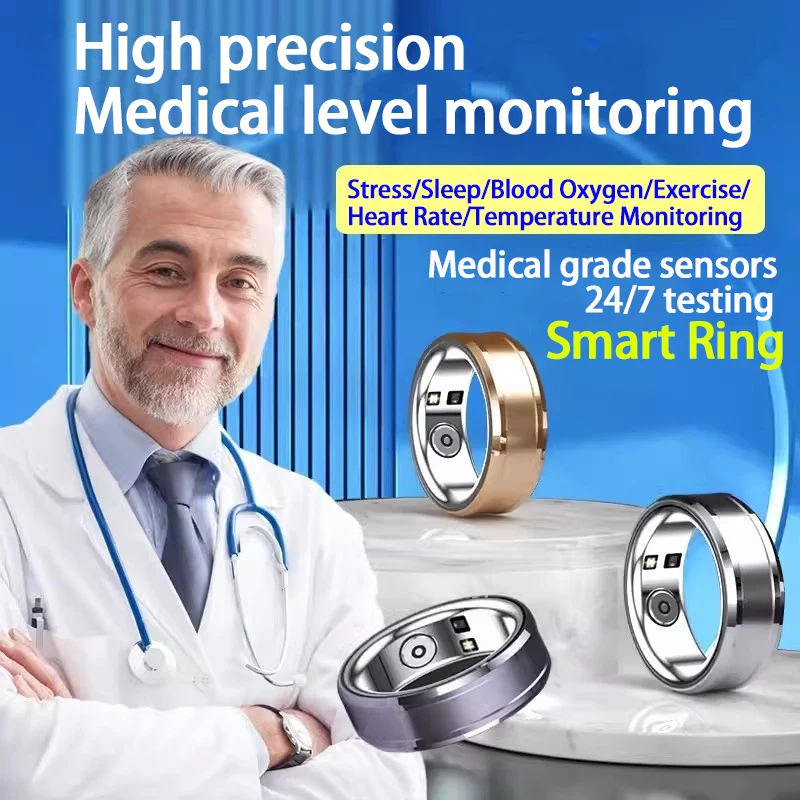 R3 Health Smart Ring Fitness Tracker for Android IOS Phone Body Temperature Monitoring Heart Rate Blood Oxygen Sleep  Rings