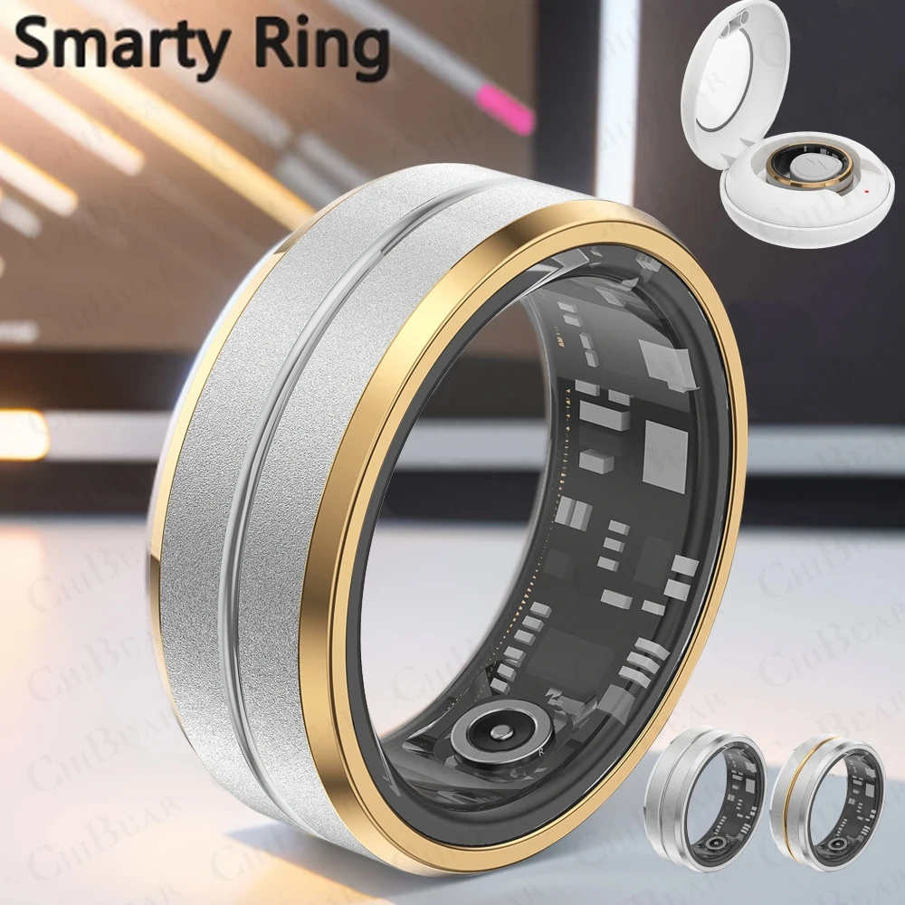 Smart Ring Men Women Health Detect Heart Rate Blood Oxygen Waterproof Sleep Health Monitor Sports Fitness Health Smart Ring 2024