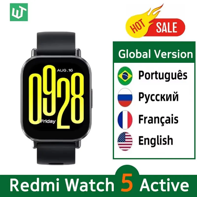 Watch 5 Active Global Version Smartwatch Display Bluetooth Calling 470mAh Battery 18 Days 140+ Sports Mode 5ATM For Xiaomi Redmi