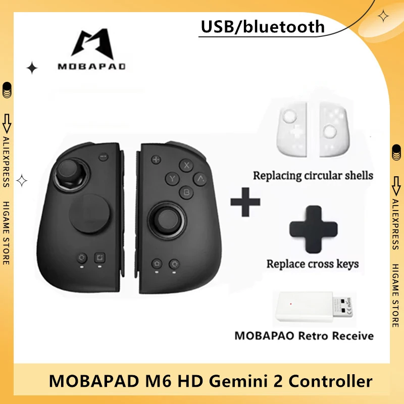 MOBAPAD M6 HD Gemini 2 Controller with Receive BLACK MYTH For Nintendo Switch OLED Joypad Hall Joystick Console NS OLED Gamepad