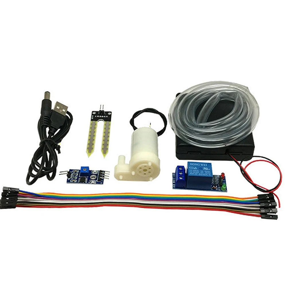 Automatic Watering Kit Soil Moisture Sensor Automatic Irrigation Module DIY Kit Relay Module Mini Water Pump for Arduino