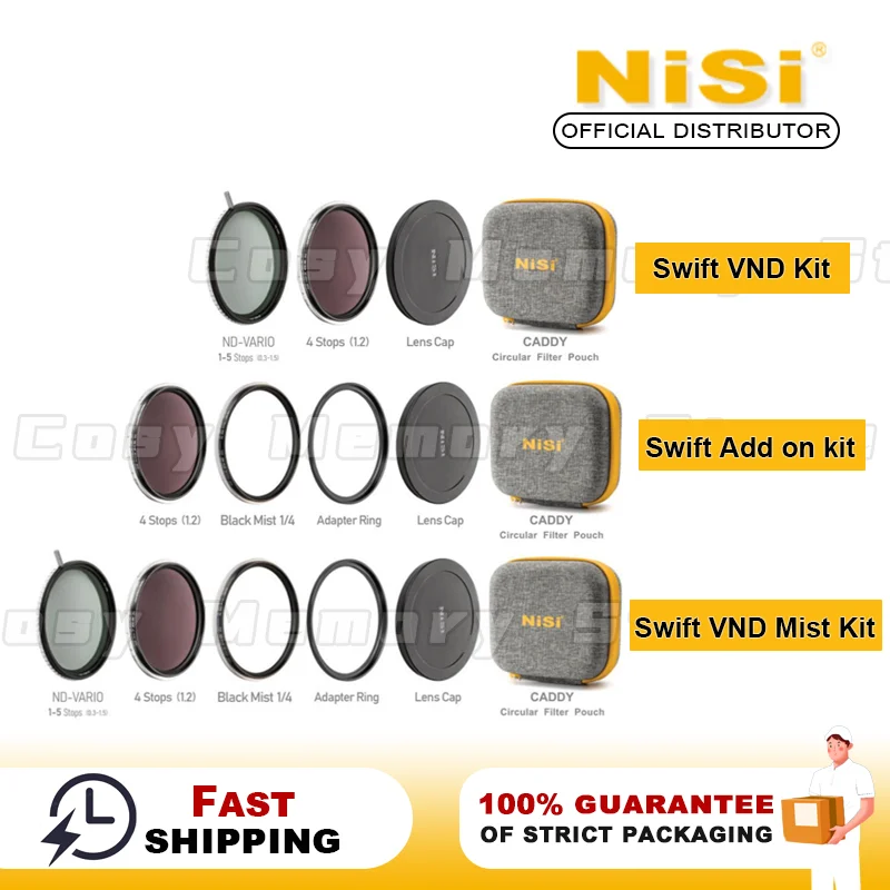 NiSi combination set variable nd True Color ND1-9 ND1-5 nd mirror 49/52/58/67 77 82mm portrait photography camera filter