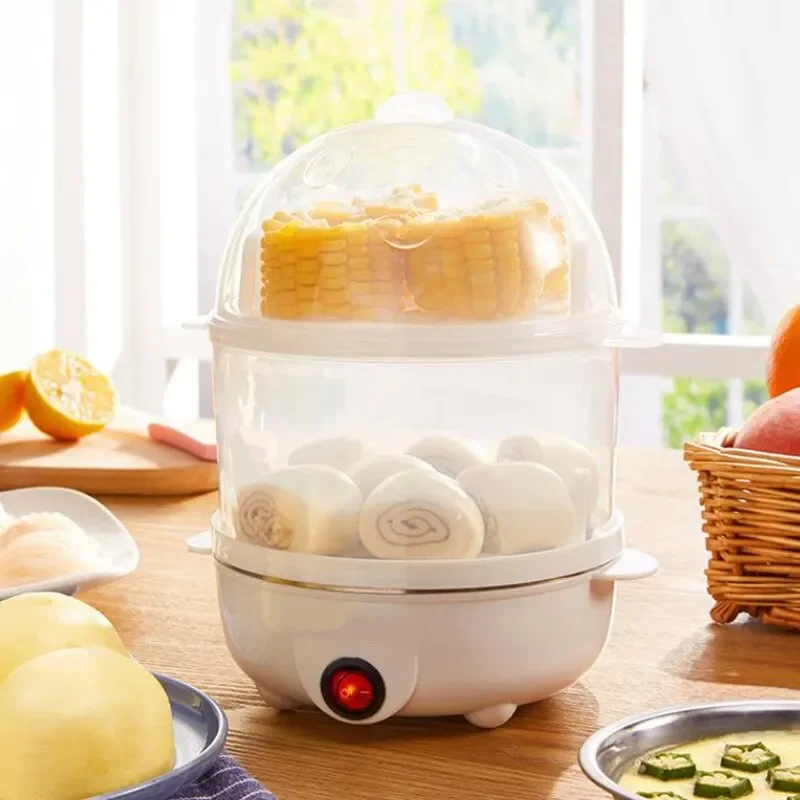 Multifunctional Electric Egg Boiler Double Layers Egg Cooker Mini Steamer Poacher Kitchen Cooking Breakfast Machine