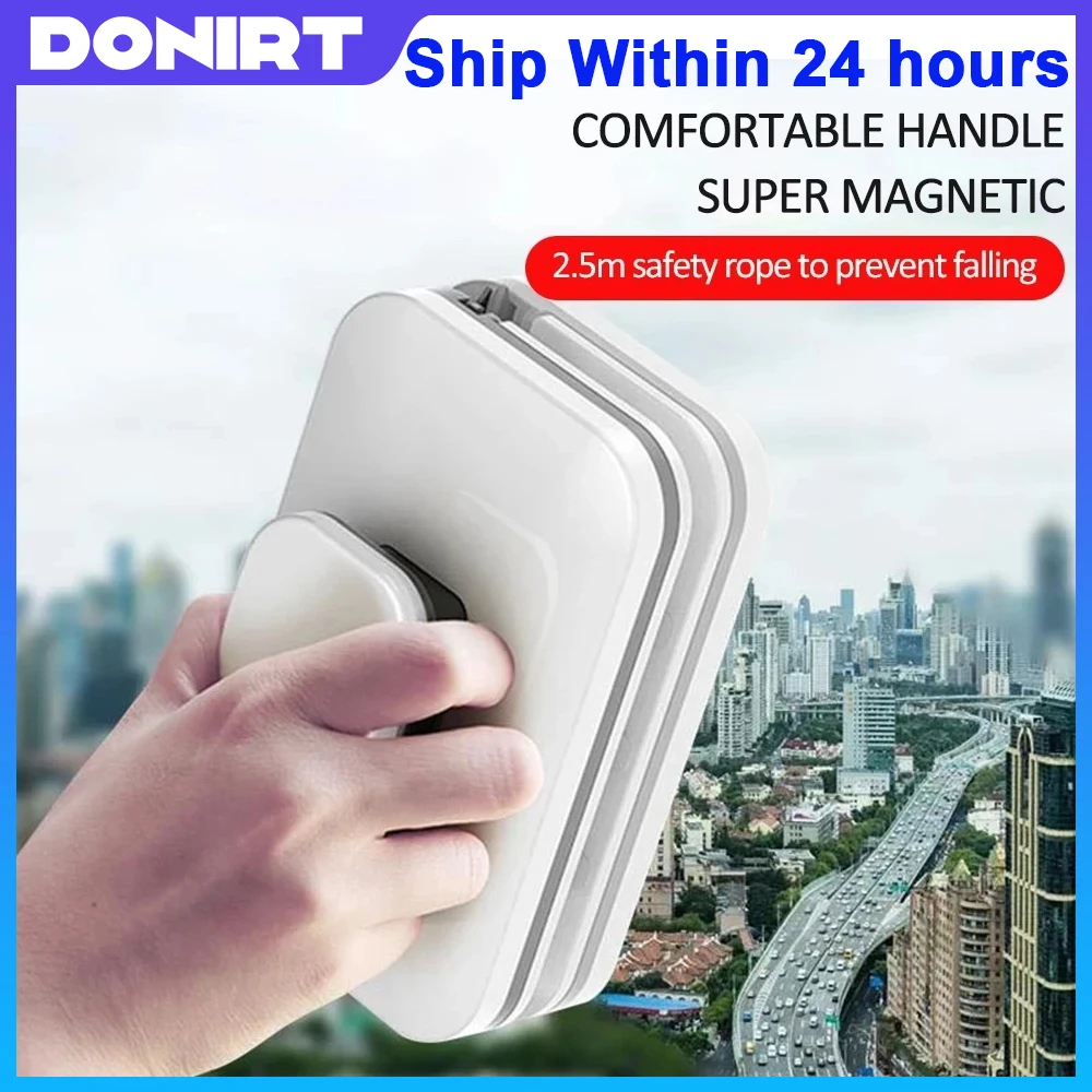 2024 Magnetic Window Cleaner Double-sided Window Cleaning Brush Glass Wiper Cleaning Tools outside window cleaner For High Rise