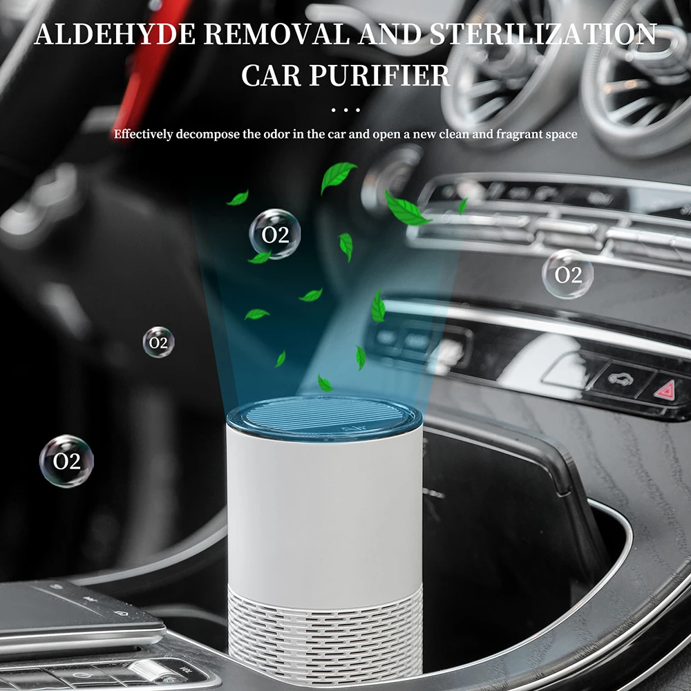 Car Air Purifier Composite Filter Anion Car Aromatherapy Car Air Purifier USB Car Home Deodorant Deformaldehyde Purification Air