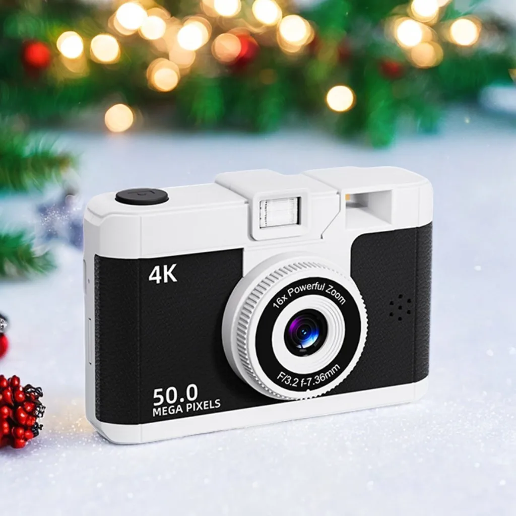 Dual Camera Photography Machine Retro Point Cameras HD 1080P Digital Photo Camera Children Birthday Gifts Audio and Video Card