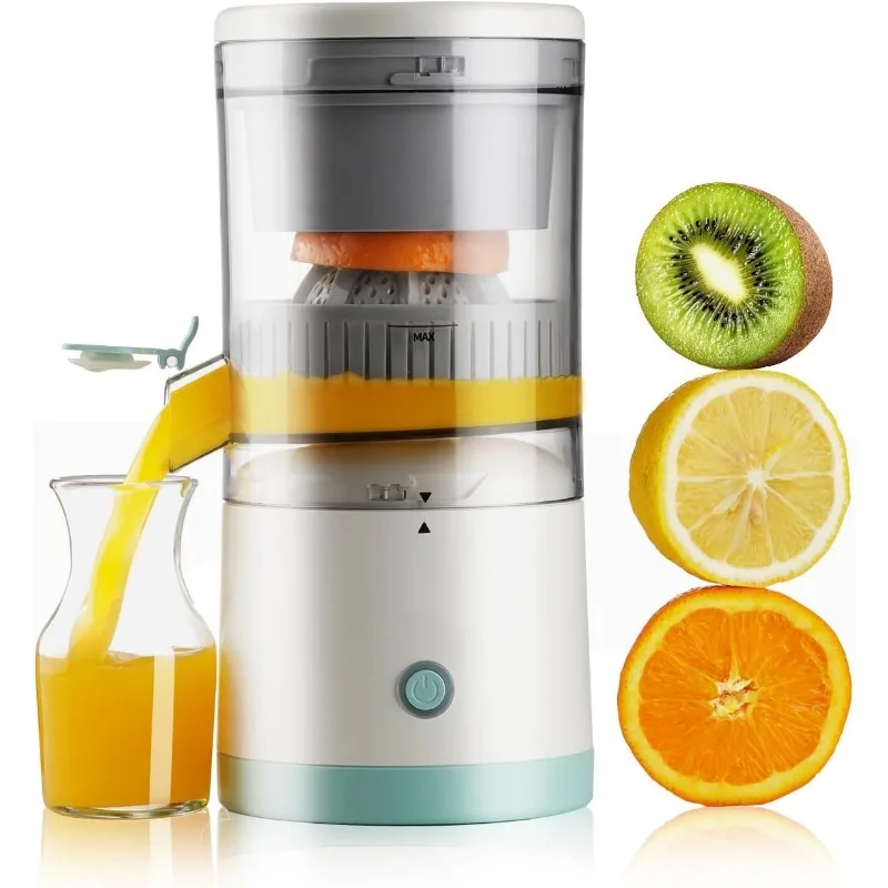 Electric Juicer Rechargeable – Citrus Juicer Machines with USB and Cleaning Brush Portable Juicer for Orange, Lemon, Grapefruit